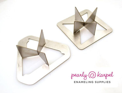 3 or 4 Point V-Shaped Raised Sections, Stainless Steel Kiln Firing Stilt for Enameling, Enamel Work, 4-Prong Trivet, Torch Firing Supply