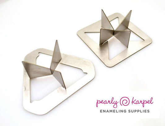 3 or 4 Point V-Shaped Raised Sections, Stainless Steel Kiln Firing Stilt for Enameling, Enamel Work, 4-Prong Trivet, Torch Firing Supply