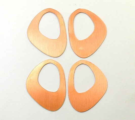Raw Copper Metal Blanks, Various Gauges and Width, Copper Stamping Blanks with Hole, Blanks for Earrings or Pendant, Jewelry Supplies, #171