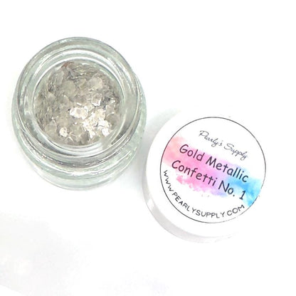 Gold and Silver Metallic Confetti for Enamel, Resin, and Jewelry Making – Sparkling Gold Flakes for Kiln and Torch Firing