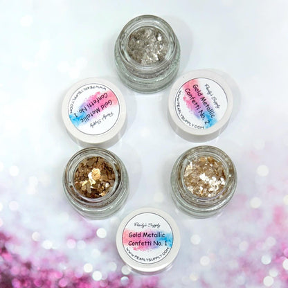 Gold and Silver Metallic Confetti for Enamel, Glass Beads, and Jewelry Making – Sparkling Gold Flakes for Kiln and Torch Firing