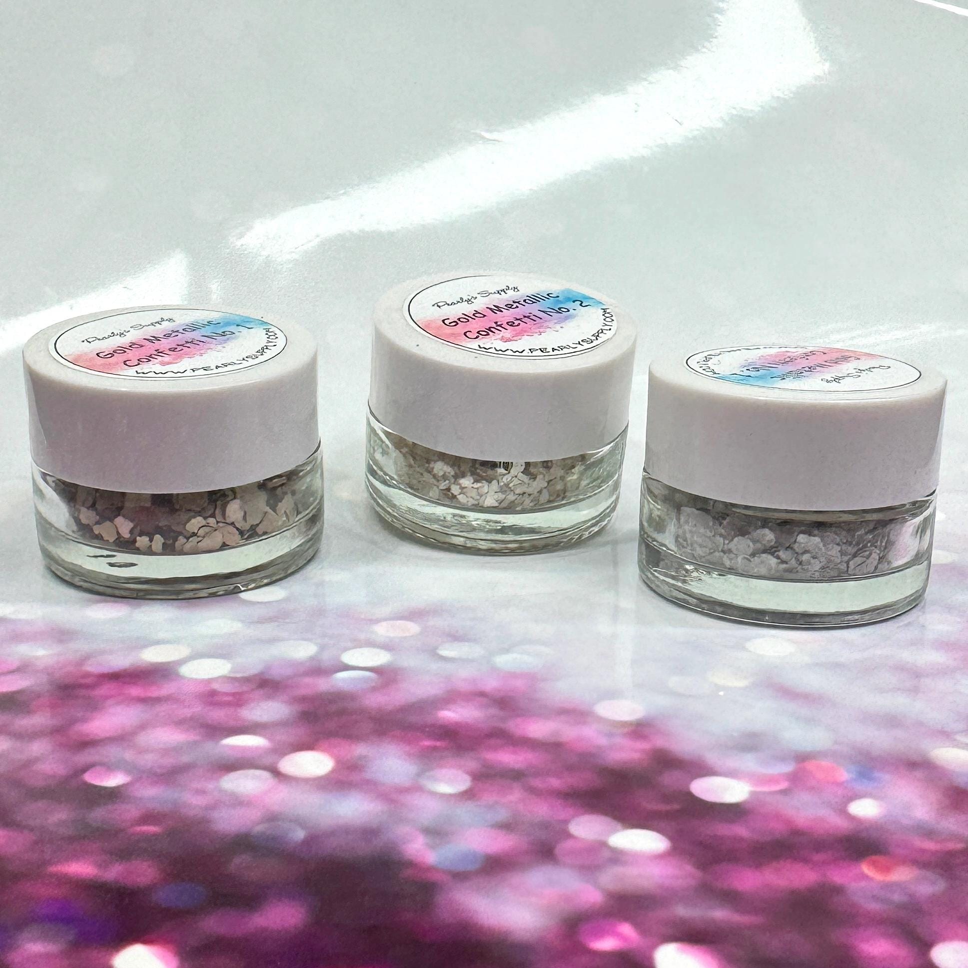 Gold and Silver Metallic Confetti for Enamel, Resin, and Jewelry Making – Sparkling Gold Flakes for Kiln and Torch Firing