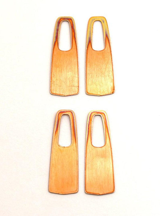 Flat Leaf Shape, 24 Gauge Copper Blanks, Enameling and Patina, Hand Stamping, Fire Painting, Copper Metal Leaf Charms, Jewelry Findings