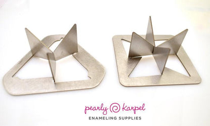 3 or 4 Point V-Shaped Raised Sections, Stainless Steel Kiln Firing Stilt for Enameling, Enamel Work, 4-Prong Trivet, Torch Firing Supply
