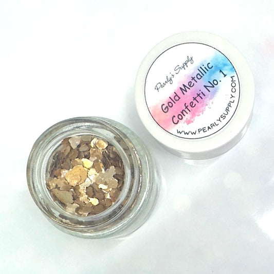 Gold and Silver Metallic Confetti for Enamel, Glass Beads, and Jewelry Making – Sparkling Gold Flakes for Kiln and Torch Firing