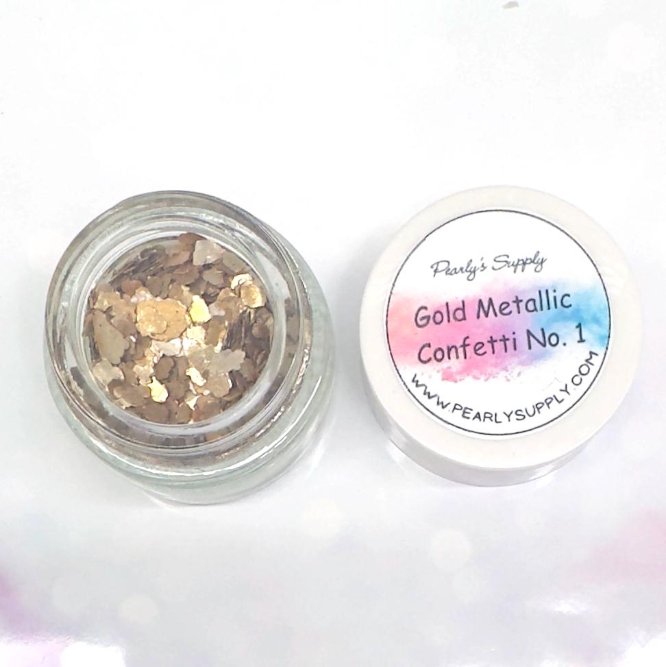 Gold and Silver Metallic Confetti for Enamel, Resin, and Jewelry Making – Sparkling Gold Flakes for Kiln and Torch Firing