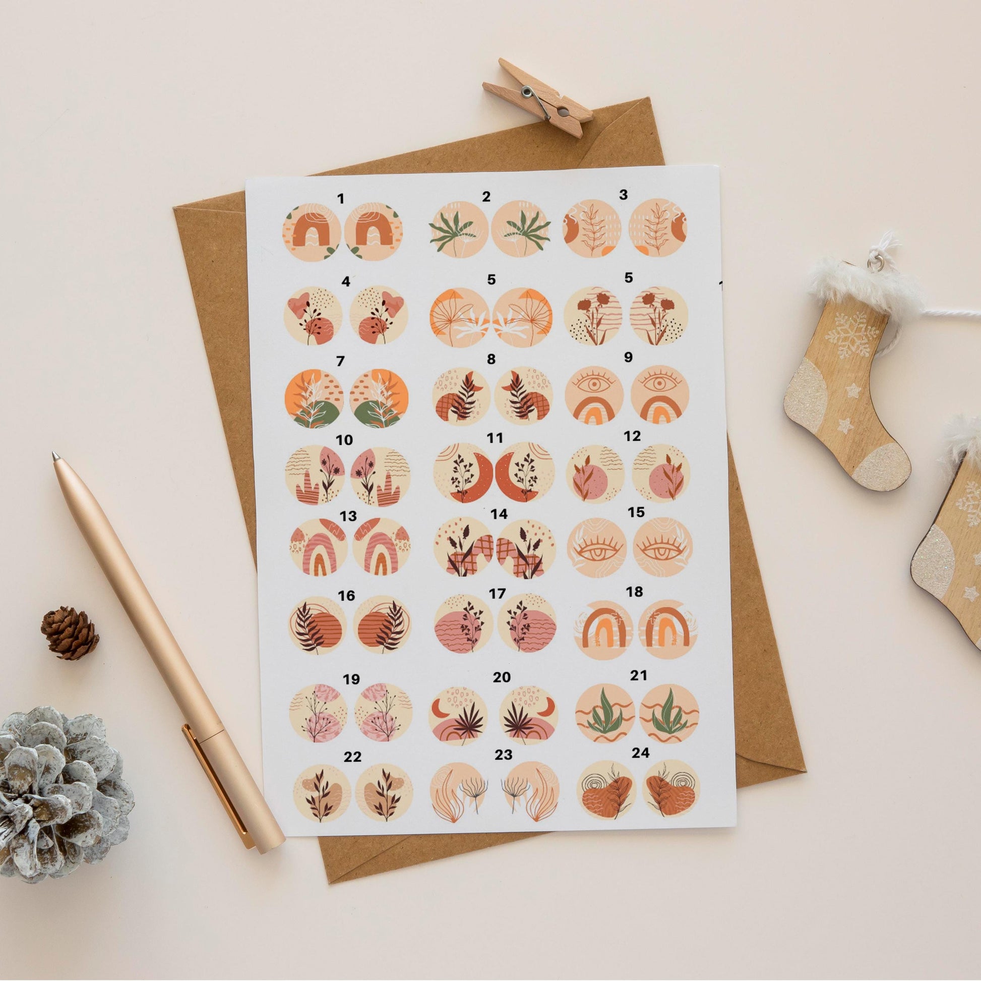 Scandinavian Nordic Boho Chic Ceramic Decal, Enamel Glass Fusing Waterslide Decals - 2015