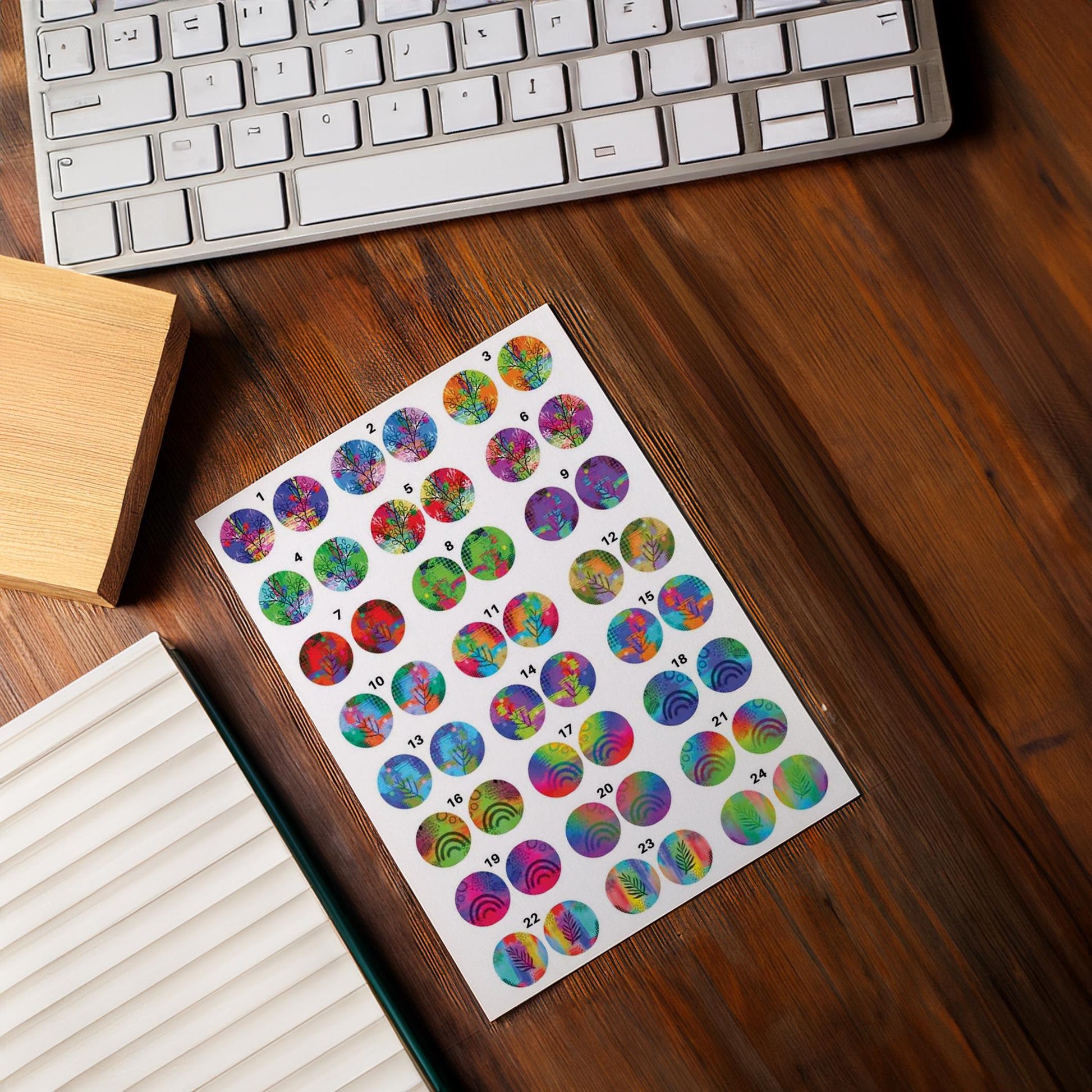 Decals, Circle Ceramic decals - Enamel Decal - Fusible Decal - Glass Fusing Decal ~ Waterslide Decal - 3005