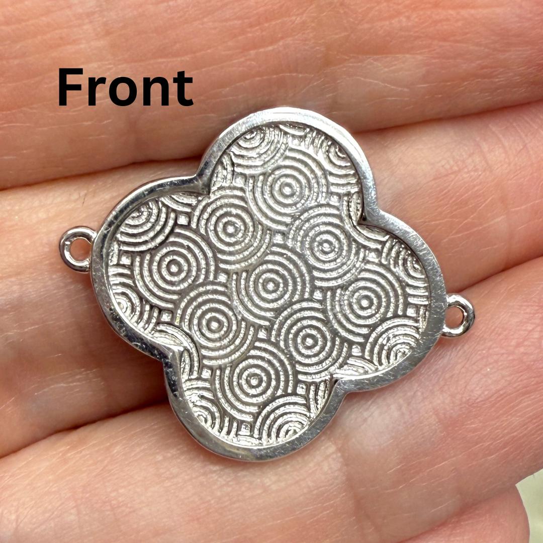 Fine Silver 999 Clover Blanks for Enameling, Just Add Enamel, Jewelry Craft Supplies
