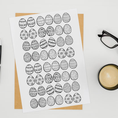Decals, Easter Eggs Ceramic decals - Enamel Decal - Fusible Decal - Glass Fusing Decal ~ Waterslide Decal 4016