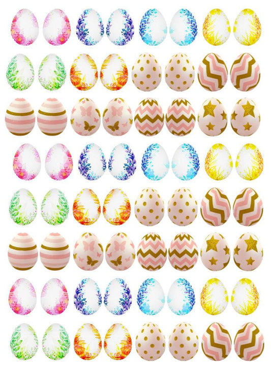 Ceramic Decals, Easter Eggs Enamel & Glass Fusible Waterslide Decal 2119