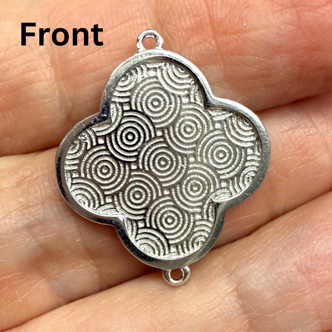 Fine Silver 999 Clover Blanks for Enameling, Just Add Enamel, Jewelry Craft Supplies