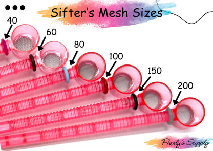 Enameling Supplies, Sifters for copper/silver/gold enameling, lampwork beads, glass fusing, mesh 40 80 100 150 200, 0.5", 0.75", 1.25"