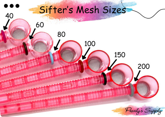 Enameling Supplies, Sifters for copper/silver/gold enameling, lampwork beads, glass fusing, mesh 40 80 100 150 200, 0.5", 0.75", 1.25"
