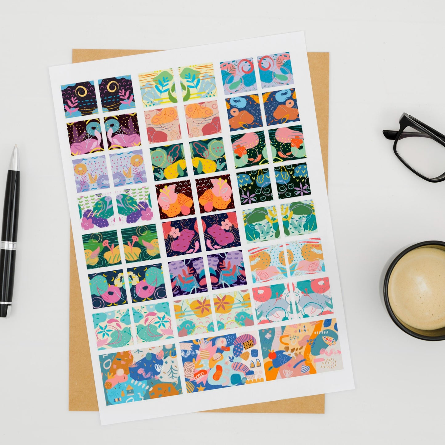 Abstract Art Ceramic and Enamel Decals, Glass Fusing Decals, Waterslide Image Transfers, Handcrafting Jewelry