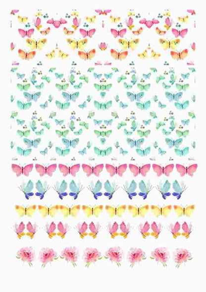 Butterfly Waterslide Decals for Glass Fusing, Ceramic, and Enameling, 1004