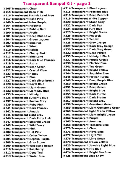 100 Pearly's Enamel Powder Samples Transparent Kit (jars of 6gr.) Great for torch/kiln/Cloisonné and Wet Packing Enameling