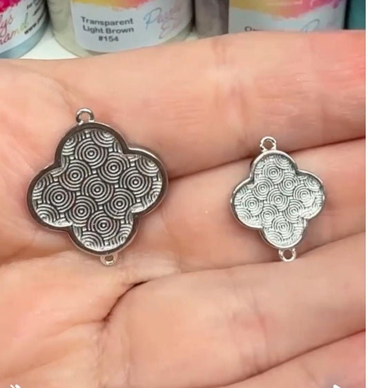 Fine Silver 999 Clover Blanks for Enameling, Just Add Enamel, Jewelry Craft Supplies