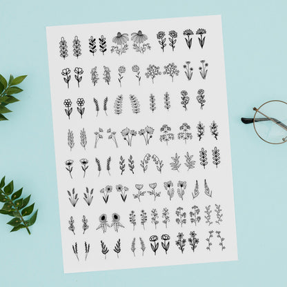 Country Garden Floral & Botanical Decals, Image Transfer, Ceramics and Glass Decals, Waterslide Decals, Enamel Surface Design