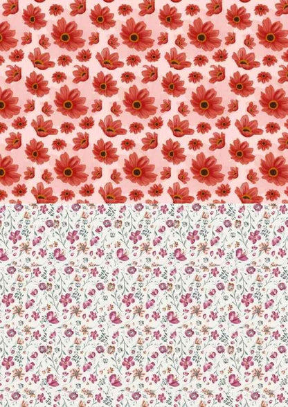 Fusible Glass Decals Set, Ceramic Enamel Waterslide Decals 1011