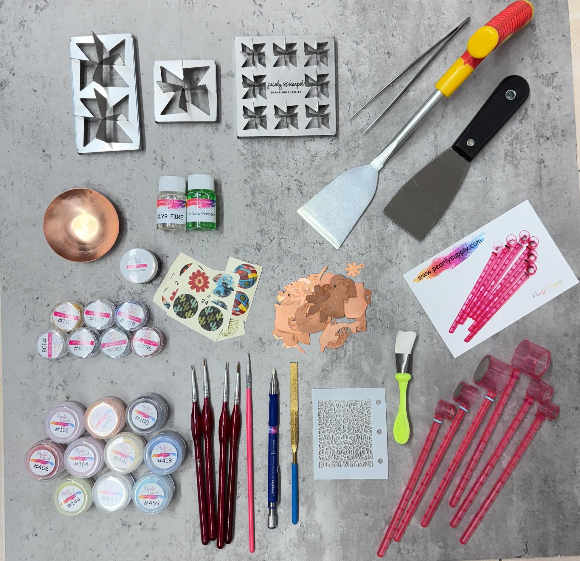 Enameling Supplies The Enamel Kit For Kiln Firing - Everything You Need to Start Your Enameling