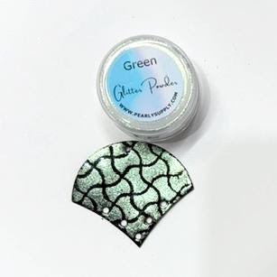 Green Chameleon Glitter Powder - LEAD FREE - Iridescent Shifting Colors for Art, Enameling, and DIY Projects