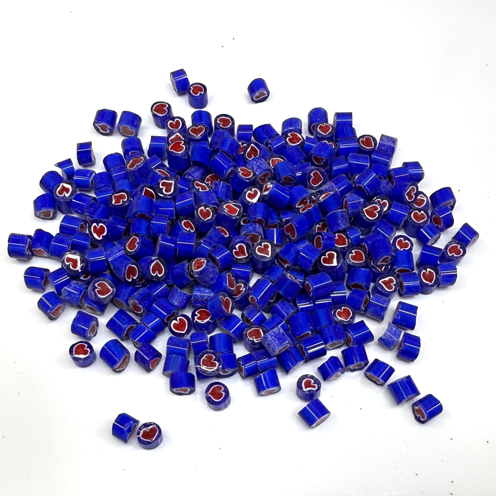 Glass Murrini – 1oz (28g) Mixed Slices | COE 104 | Lampwork, Enameling, Fusing, Jewelry Supplies - M602 - between 90-140 pcs 4-5mm