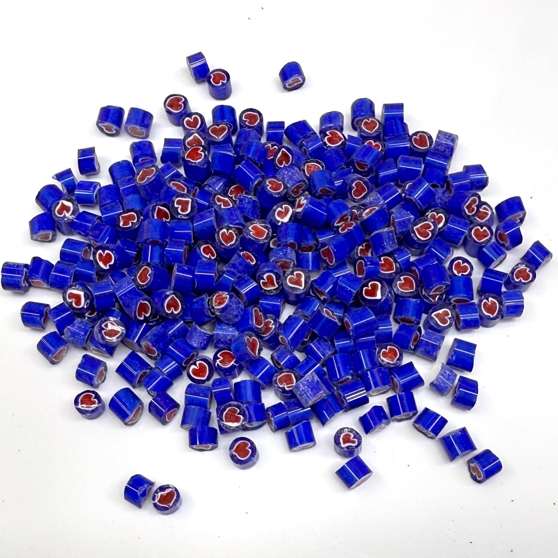 Glass Murrini – 1oz (28g) Mixed Slices | COE 104 | Lampwork, Enameling, Fusing, Jewelry Supplies - M602 - between 90-140 pcs 4-5mm