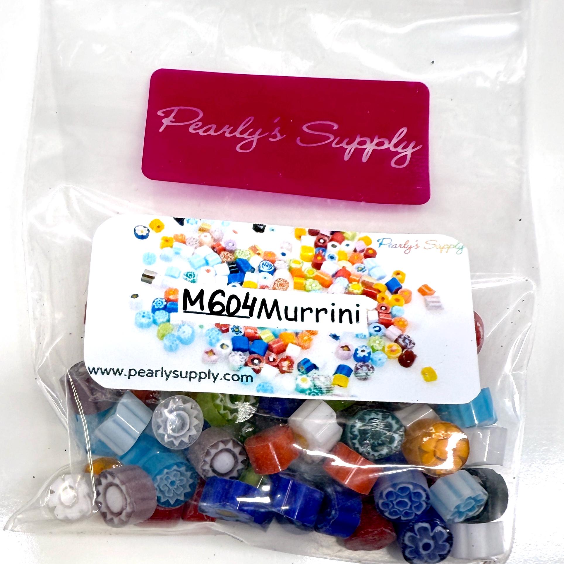 Glass Murrini – 1oz (28g) Mixed Slices | COE 104 | Lampwork, Enameling, Fusing, Jewelry Supplies - M604 - between 90-140 pcs 6-8mm