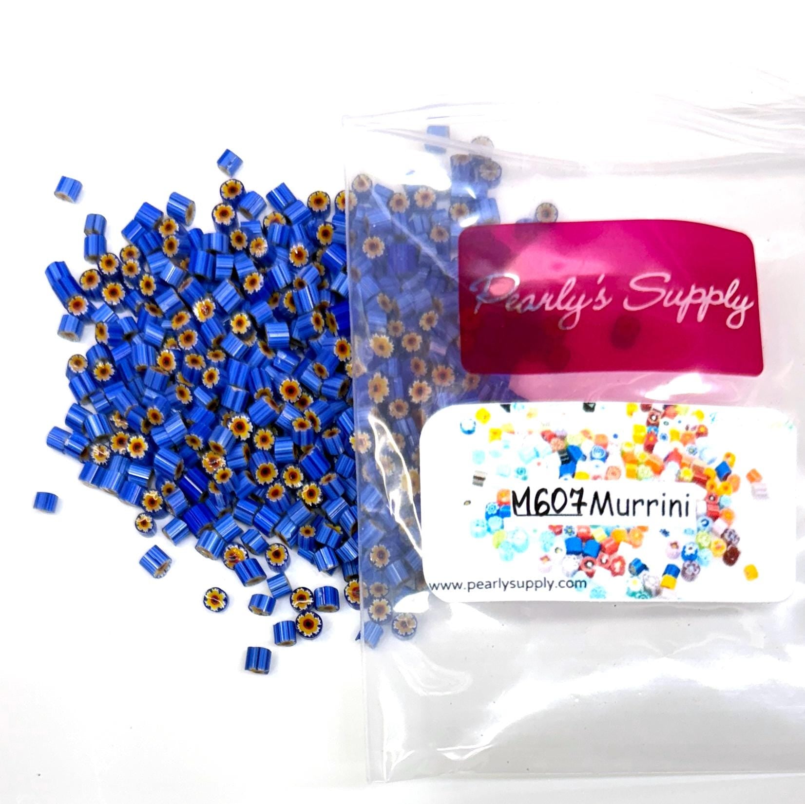 Glass Murrini – 1oz (28g) Mixed Slices | COE 104 | Lampwork, Enameling, Fusing, Jewelry Supplies - M607 - between 90-140 pcs 3-4mm