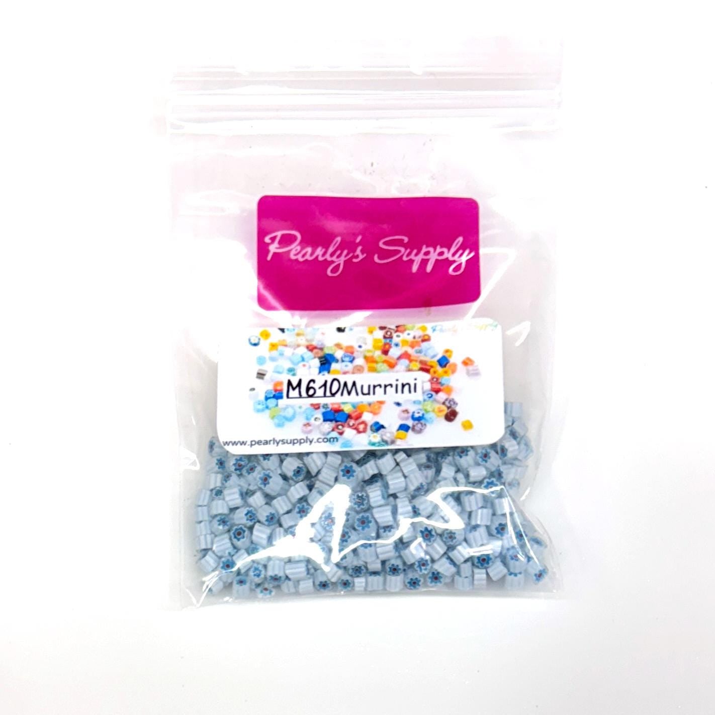 Glass Murrini – 1oz (28g) Mixed Slices | COE 104 | Lampwork, Enameling, Fusing, Jewelry Supplies - M610 - between 90-140 pcs 3-4mm