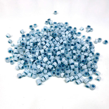Glass Murrini – 1oz (28g) Mixed Slices | COE 104 | Lampwork, Enameling, Fusing, Jewelry Supplies - M610 - between 90-140 pcs 3-4mm