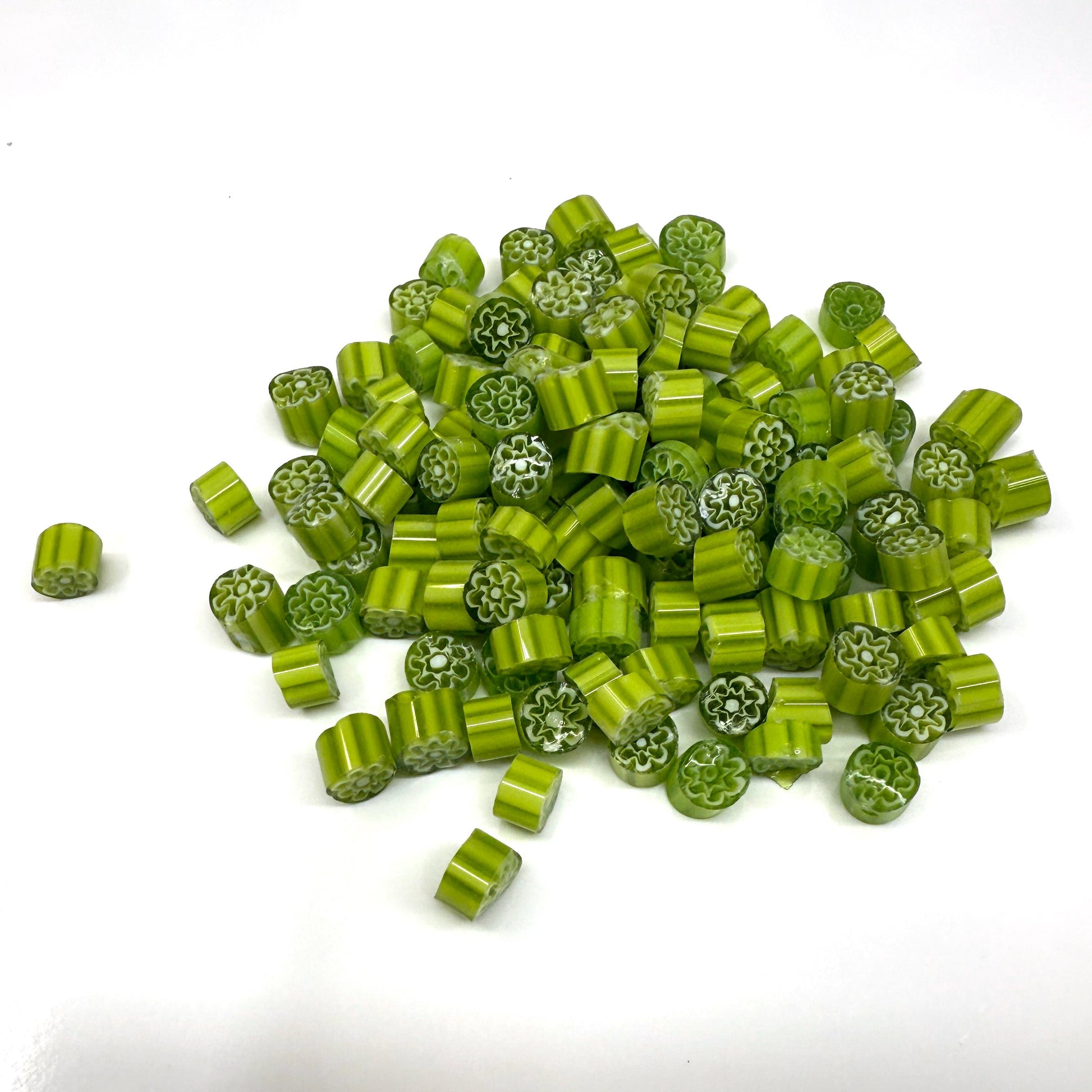 Glass Murrini – 1oz (28g) | COE 104 | Lampwork, Enameling, Fusing, Jewelry Supplies - M616 - between 90-140 pcs 5-6mm