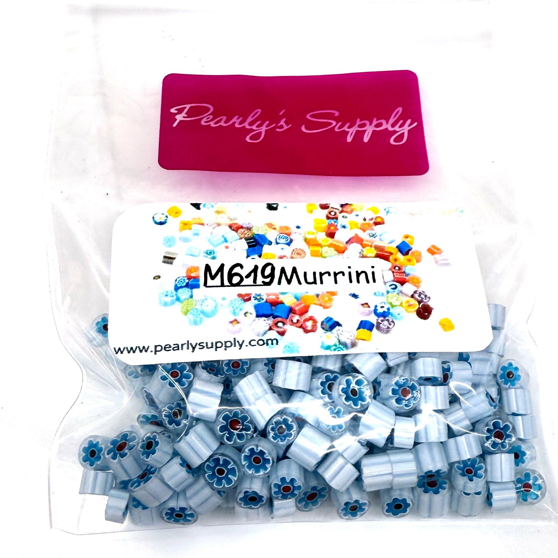 Glass Murrini – 1oz (28g) | COE 104 | Lampwork, Enameling, Fusing, Jewelry Supplies - M619 - between 90-140 pcs 4-5mm