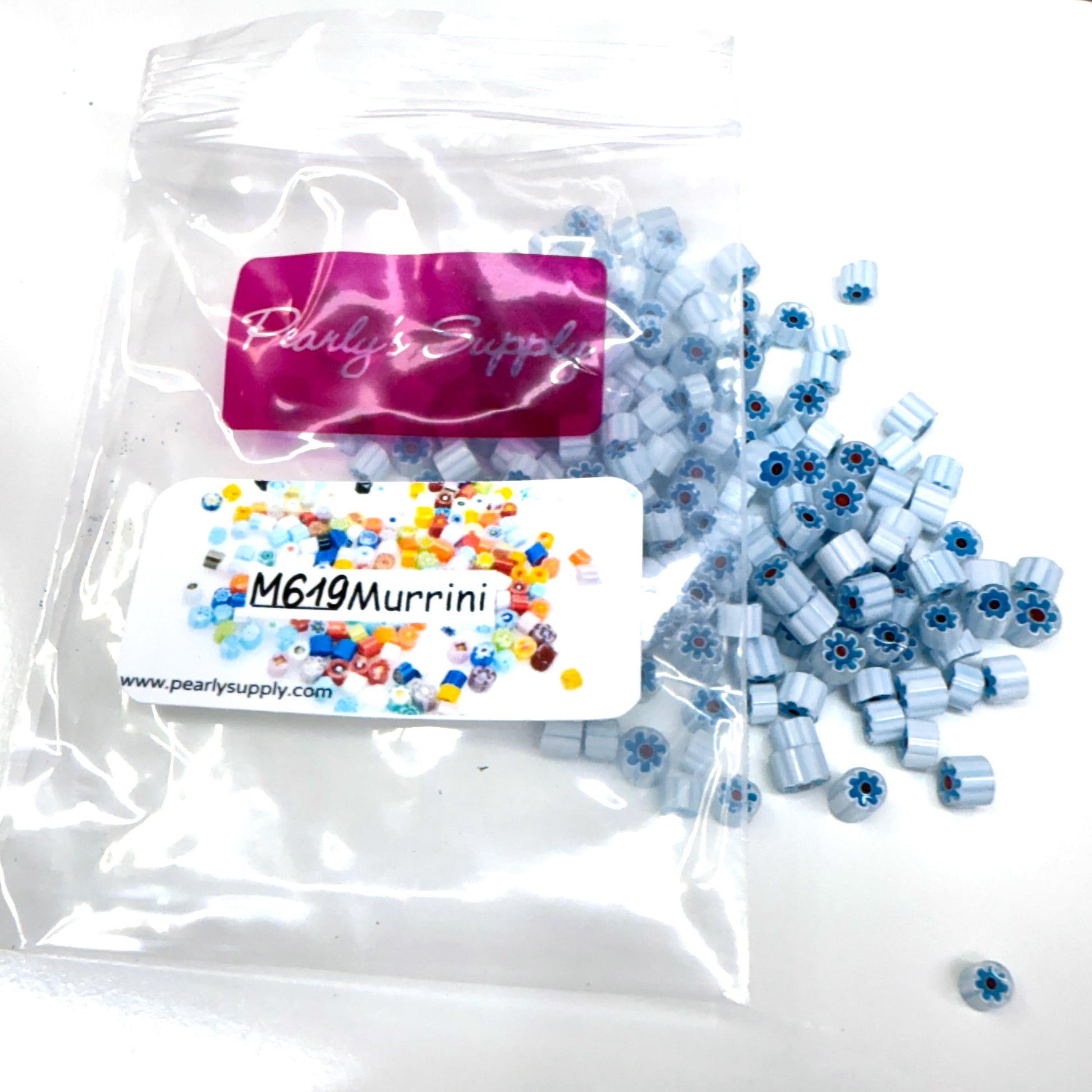 Glass Murrini – 1oz (28g) | COE 104 | Lampwork, Enameling, Fusing, Jewelry Supplies - M619 - between 90-140 pcs 4-5mm