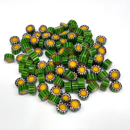 Glass Murrini – 1oz (28g) | COE 104 | Lampwork, Enameling, Fusing, Jewelry Supplies - M621 - between 90-140 pcs 5-6mm