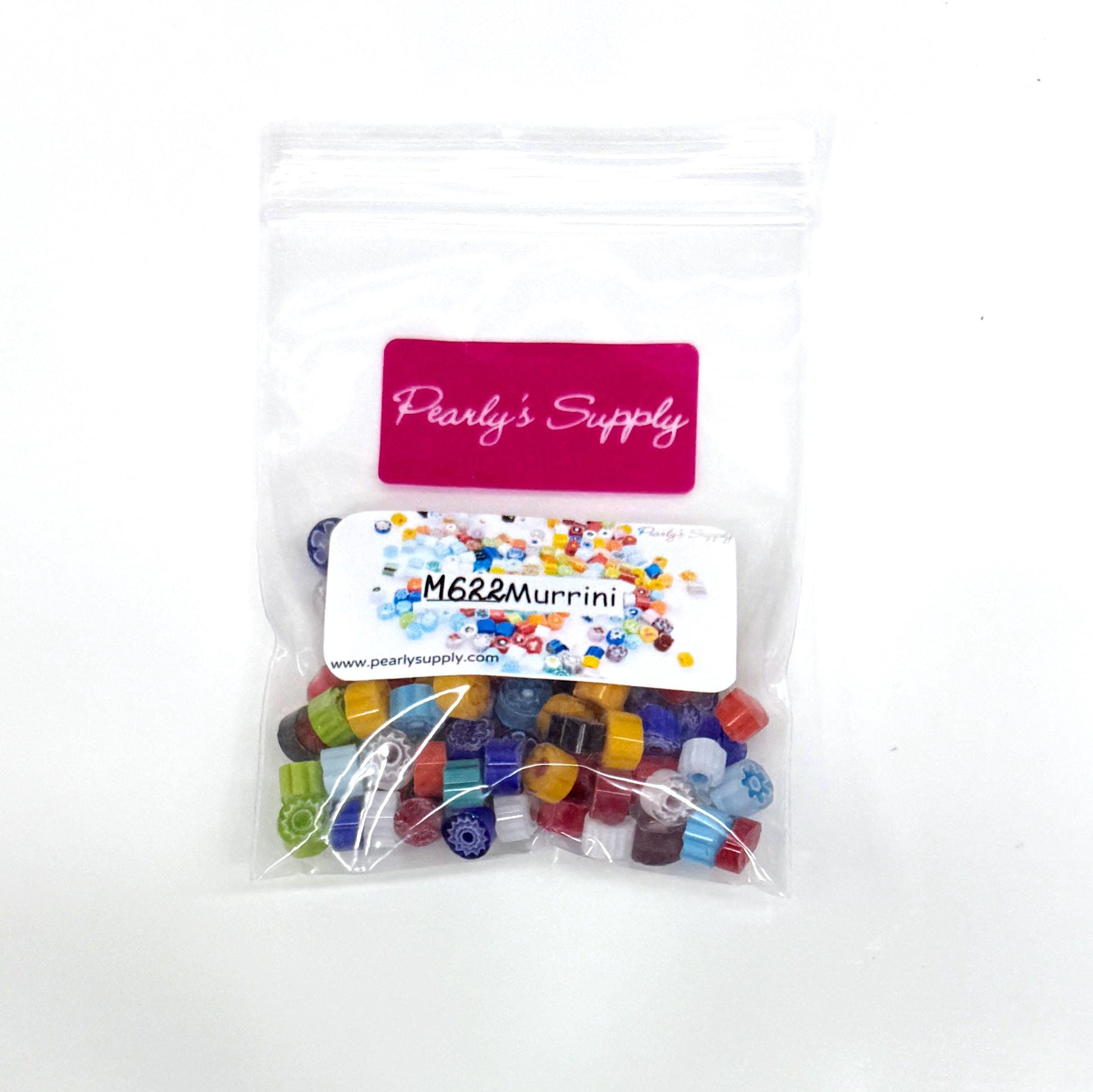 Glass Murrini – 1oz (28g) | COE 104 | Lampwork, Enameling, Fusing, Jewelry Supplies - M622- between 90-140 pcs 6-7mm
