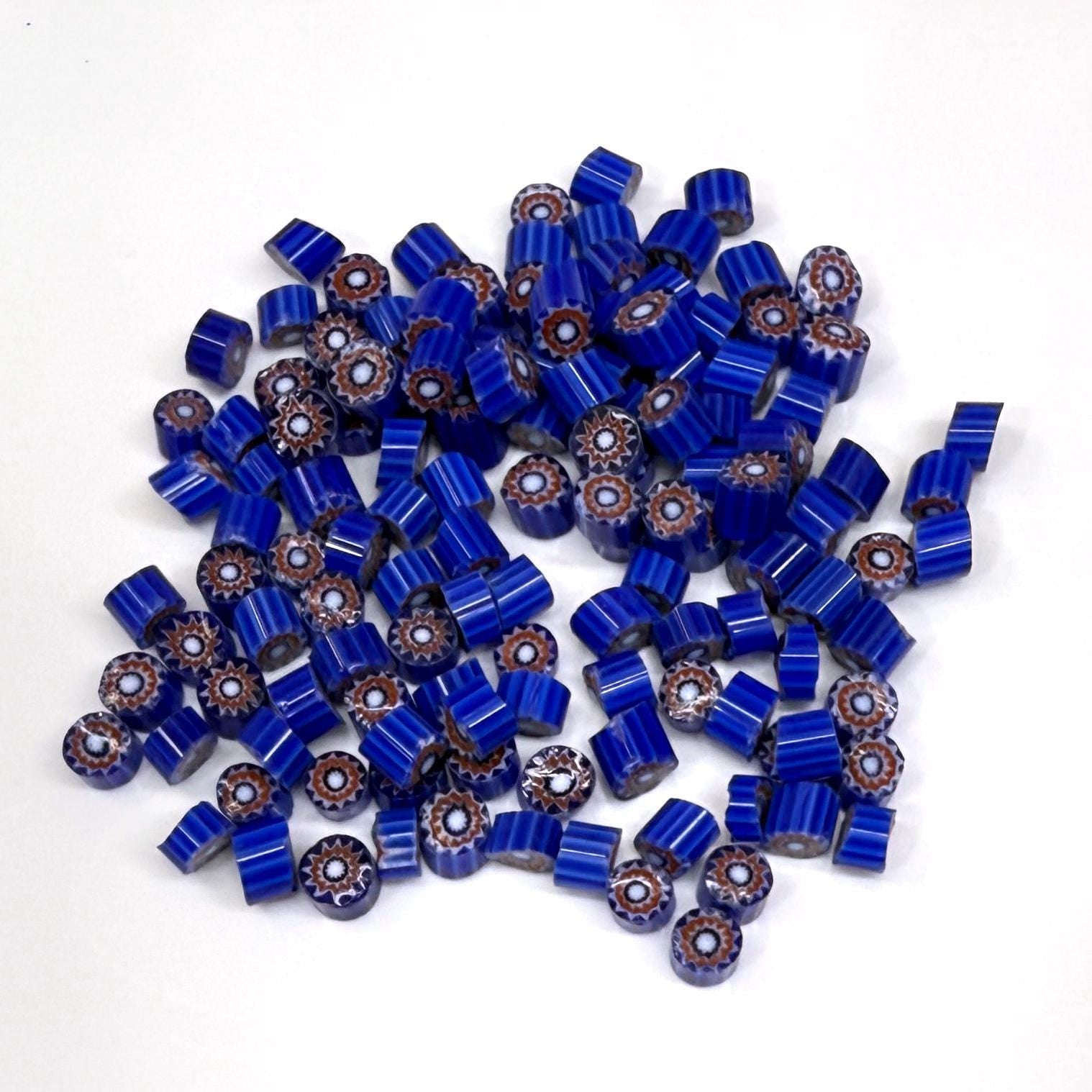 Glass Murrini – 1oz (28g) | COE 104 | Lampwork, Enameling, Fusing, Jewelry Supplies - M625- between 90-140 pcs 5-6mm