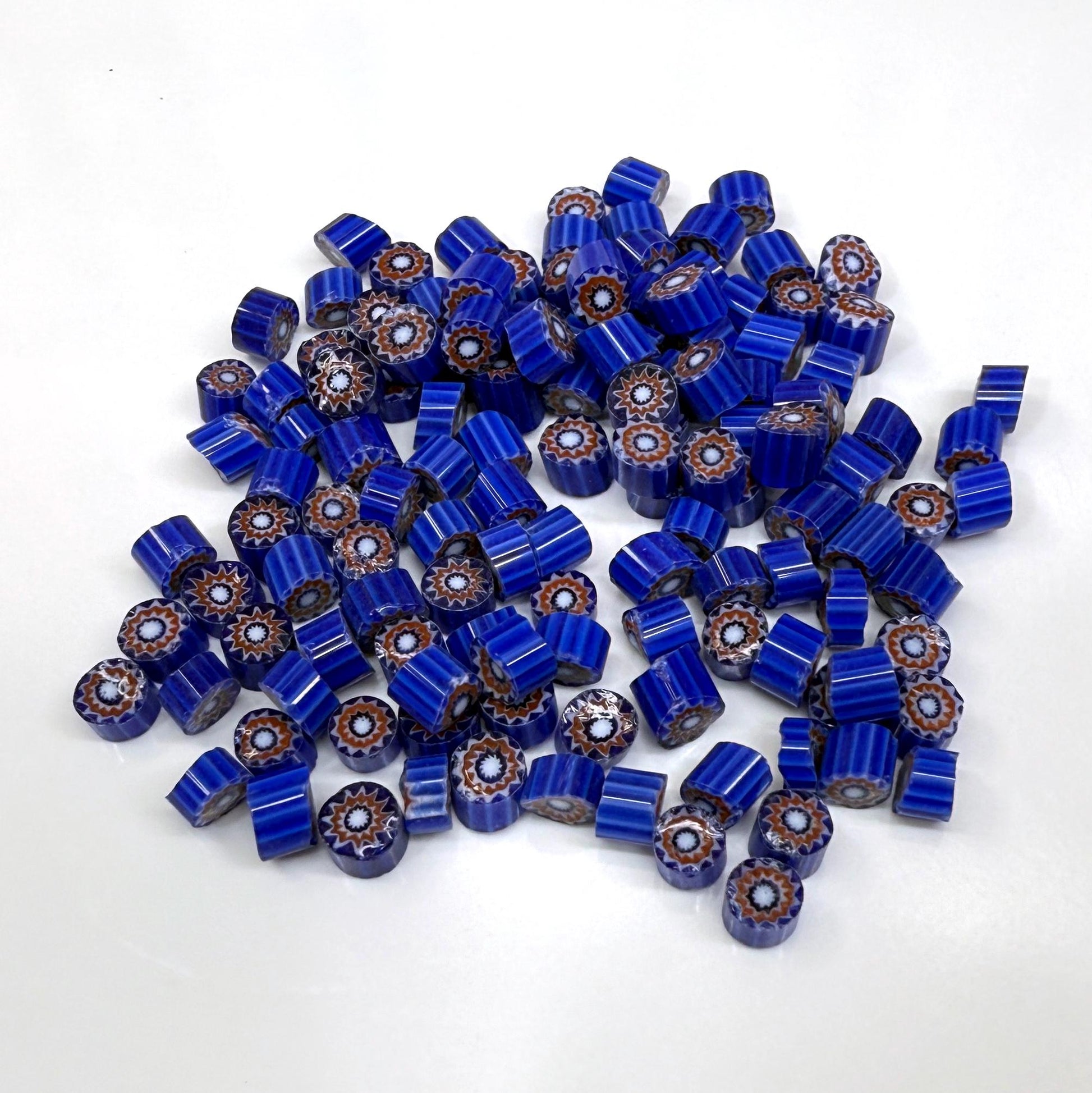 Glass Murrini – 1oz (28g) | COE 104 | Lampwork, Enameling, Fusing, Jewelry Supplies - M625- between 90-140 pcs 5-6mm