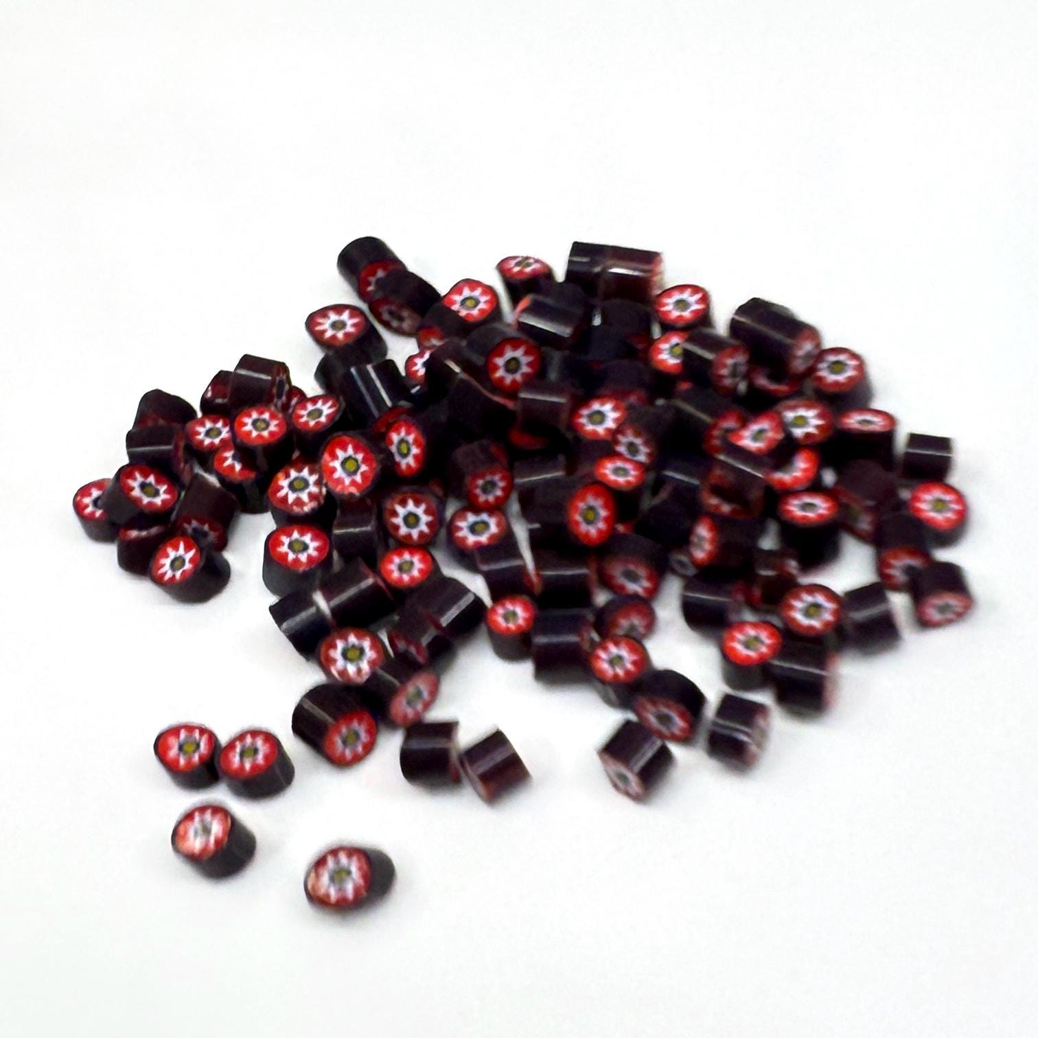 Glass Murrini – 1oz (28g) | COE 104 | Lampwork, Enameling, Fusing, Jewelry Supplies - M626- between 90-140 pcs 5-6mm