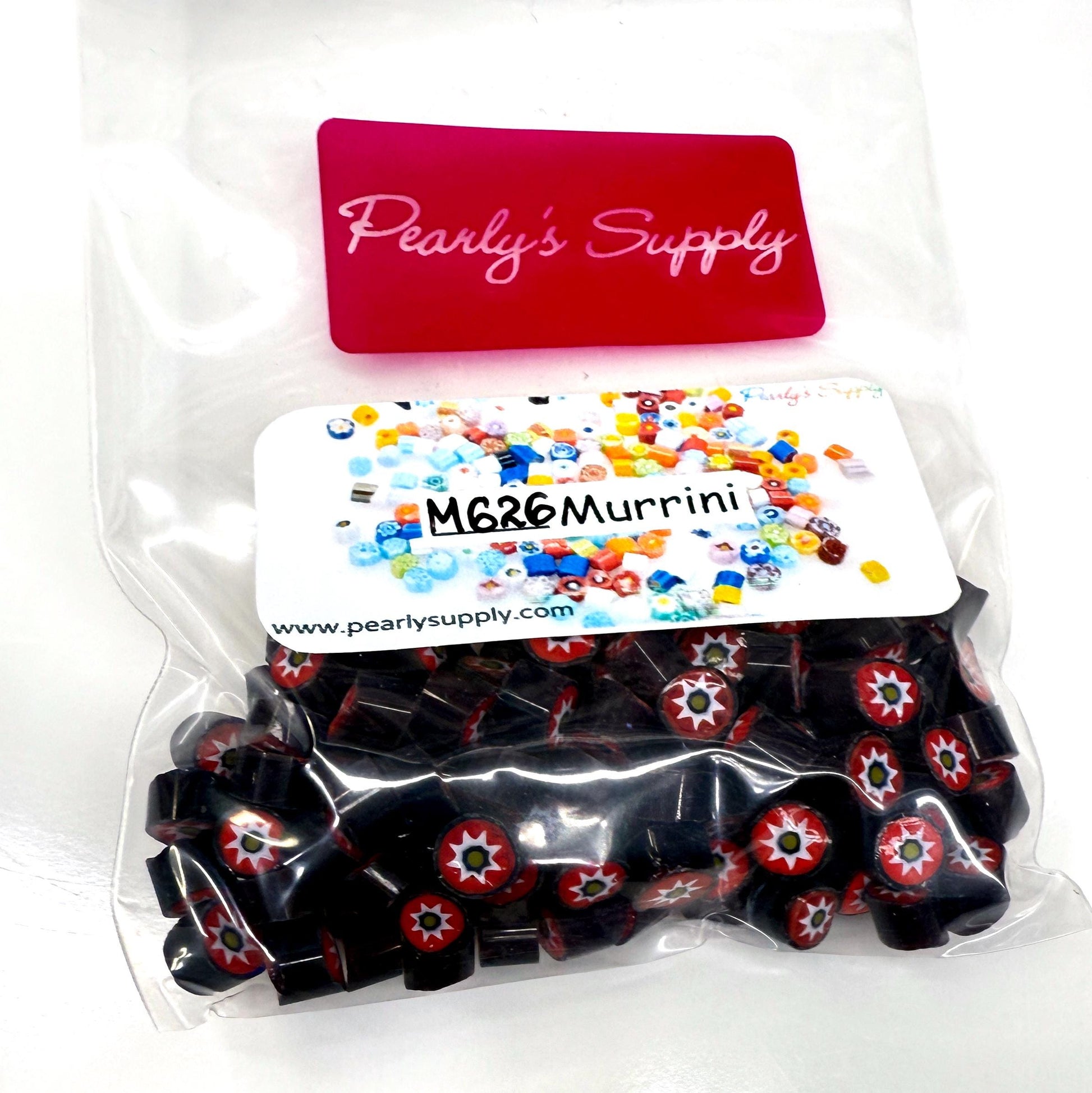 Glass Murrini – 1oz (28g) | COE 104 | Lampwork, Enameling, Fusing, Jewelry Supplies - M626- between 90-140 pcs 5-6mm