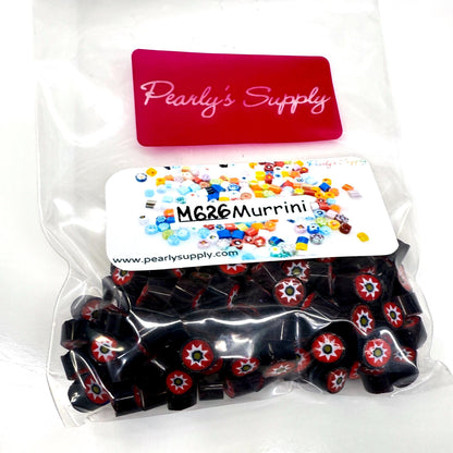 Glass Murrini – 1oz (28g) | COE 104 | Lampwork, Enameling, Fusing, Jewelry Supplies - M626- between 90-140 pcs 5-6mm