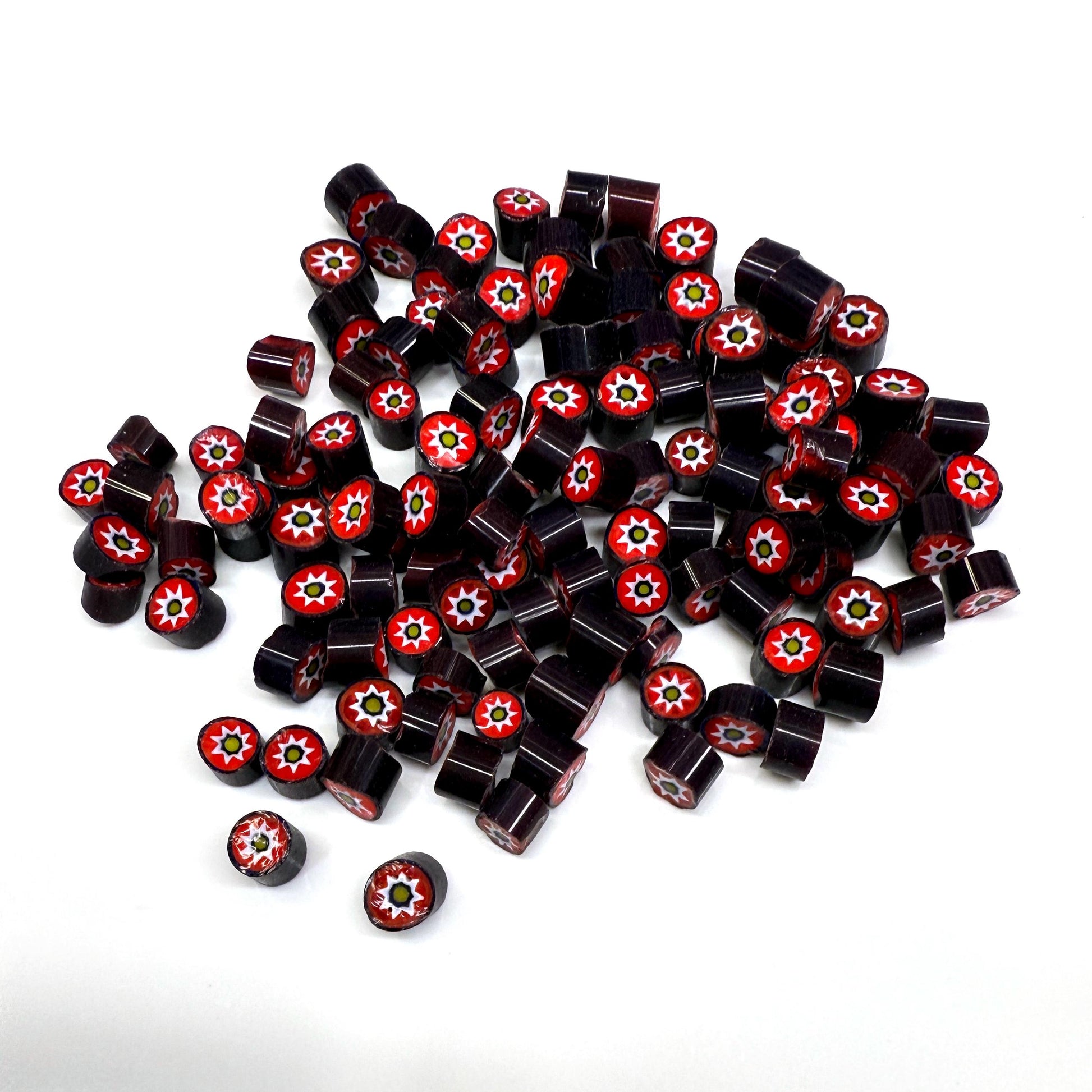 Glass Murrini – 1oz (28g) | COE 104 | Lampwork, Enameling, Fusing, Jewelry Supplies - M626- between 90-140 pcs 5-6mm