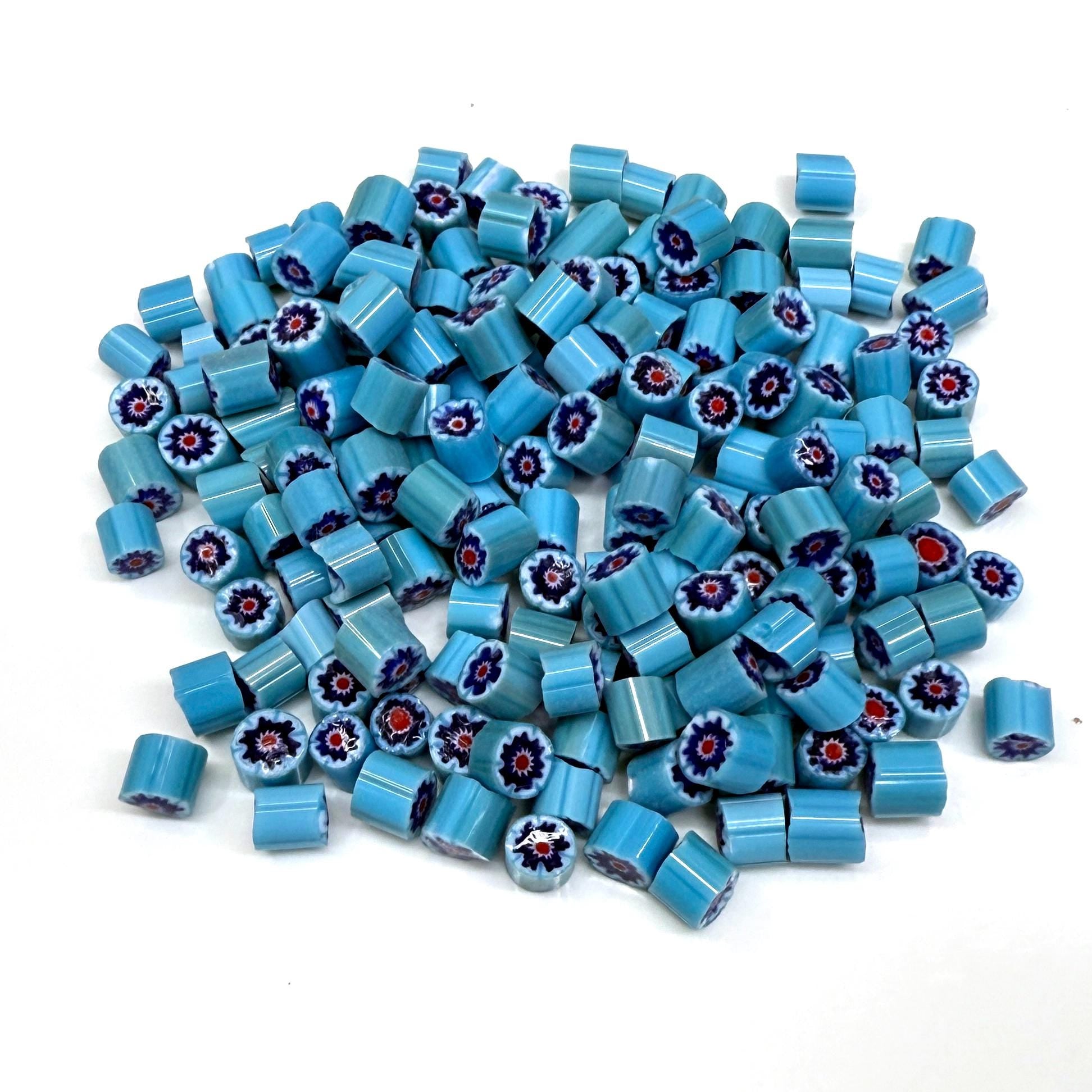 Glass Murrini – 1oz (28g) | COE 104 | Lampwork, Enameling, Fusing, Jewelry Supplies - M628 between 90-140 pcs 3-5mm