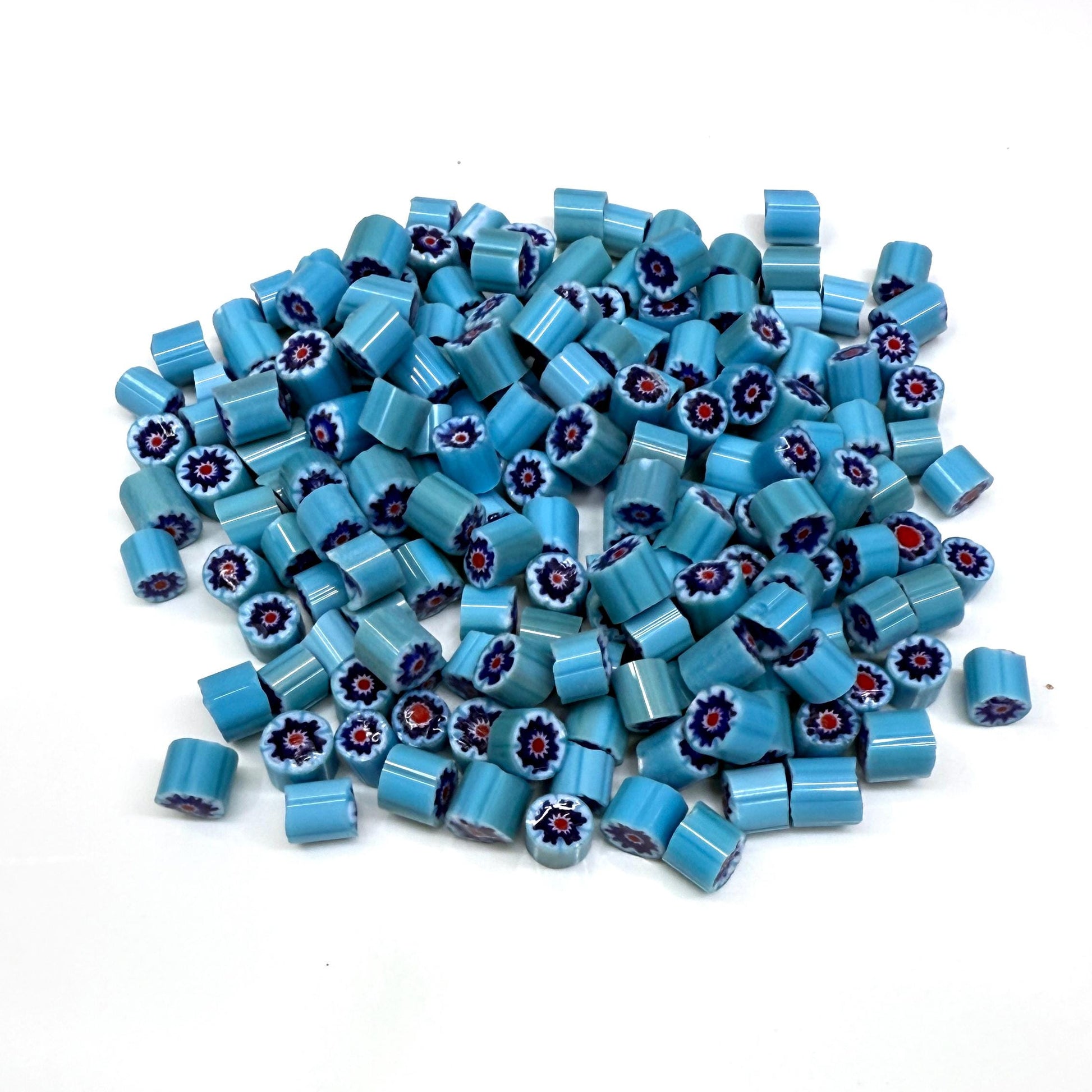 Glass Murrini – 1oz (28g) | COE 104 | Lampwork, Enameling, Fusing, Jewelry Supplies - M628 between 90-140 pcs 3-5mm