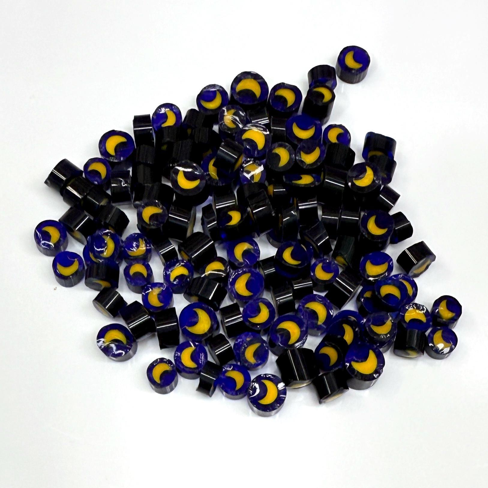 Glass Murrini – 1oz (28g) | COE 104 | Lampwork, Enameling, Fusing, Jewelry Supplies - M629 between 90-140 pcs 5-7mm