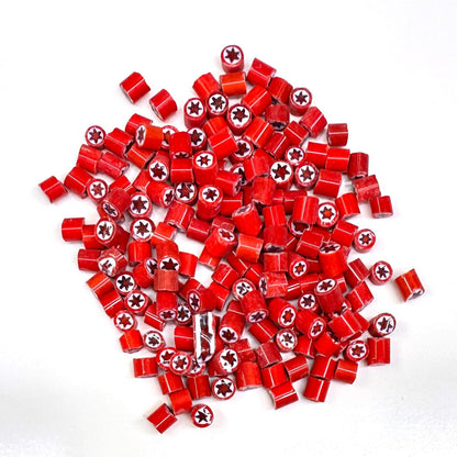 Glass Murrini – 1oz (28g) Mixed Slices | COE 104 | Lampwork, Enameling, Fusing, Jewelry Supplies - M605 - between 90-140 pcs 4-5mm
