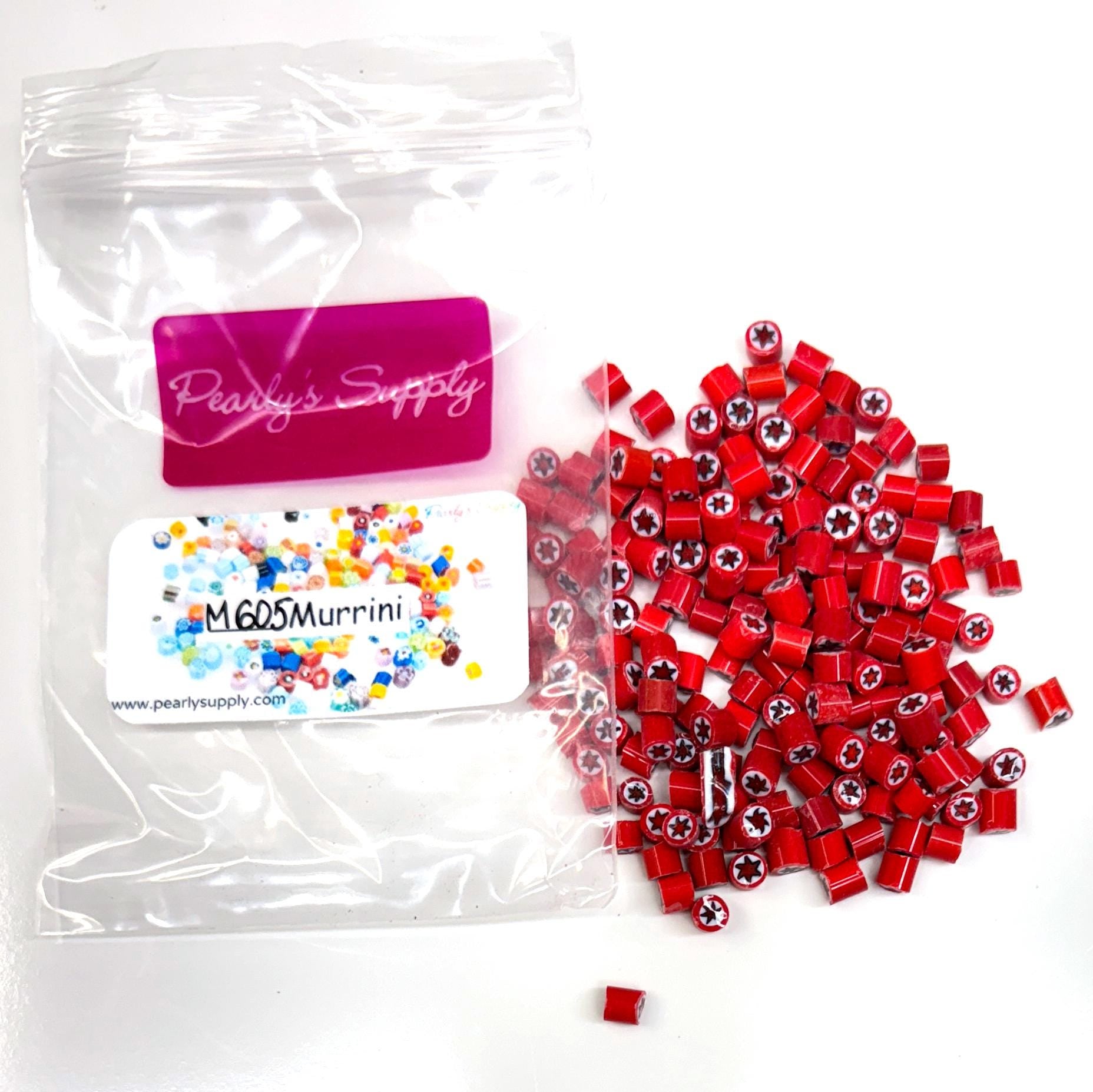 Glass Murrini – 1oz (28g) Mixed Slices | COE 104 | Lampwork, Enameling, Fusing, Jewelry Supplies - M605 - between 90-140 pcs 4-5mm