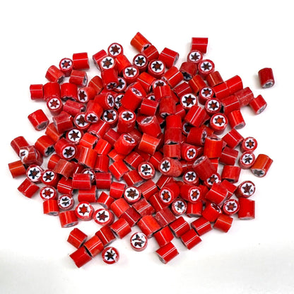 Glass Murrini – 1oz (28g) Mixed Slices | COE 104 | Lampwork, Enameling, Fusing, Jewelry Supplies - M605 - between 90-140 pcs 4-5mm