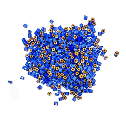 Glass Murrini – 1oz (28g) Mixed Slices | COE 104 | Lampwork, Enameling, Fusing, Jewelry Supplies - M607 - between 90-140 pcs 3-4mm